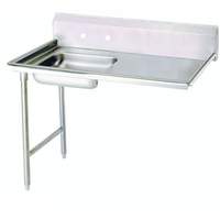 Advance Tabco 48in stainless steel Undercounter Dishtable 16 Gauge with Stainless Legs - DTU-U60-48*-X 
