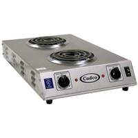 Cadco Double Burner Front-To-Back Electric Hotplate 1650W - CDR-1TFB 