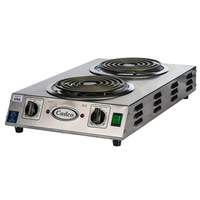 Cadco Double Burner Front-To-Back Electric Hotplate 3000W - CDR-2TFB 