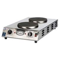 Cadco Double Cast Iron Burner Front-To-Back Electric Hotplate - CDR-2CFB