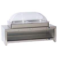 Cadco (2) 1/2 Pan Warming Cabinet / Buffet Server w/ Roll Top Lid - CMLB-C2RT