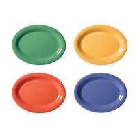 G.E.T. 2dz - 9.75inX7.25in Oval Melamine Platter 13 Colors Avail. - OP-950-* 