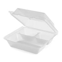G.E.T. 1dz To Go 3 Comp Stackable Recyclable Container - 3 Colors - EC-01-1-* 