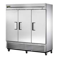 True 72 Cu.Ft Three Section All Stainless Reach-In Refrigerator - TS-72-HC