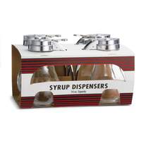 TableCraft 14oz Syrup Dispenser 4 Pack Teardrop Glass - C414-4 