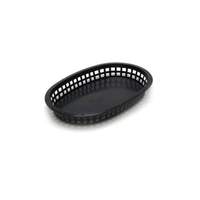 TableCraft Chicago Basket Oval 10.5in x 7in Black Set of 12 - C1076BK 