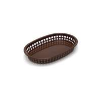 TableCraft Chicago Basket Oval 10.5in x 7in Brown Set of 12 - C1076BR 