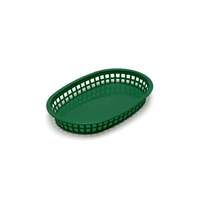 TableCraft Chicago Basket Oval 10.5in x 7in Forest Green Set of 12 - C1076FG 