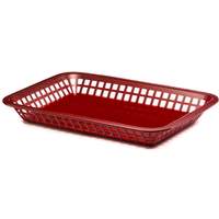 TableCraft Cash & Carry Red Serving Basket 10.75" x 7.75" x 1.5"12/Pack 