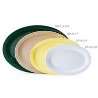 G.E.T. 1 Dozen - 13.25"x9.75" Oval Melamine Platter 6 Colors Avail - OP-614-*