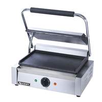 Adcraft Smooth Panini Grill 13 1/4in x 9 1/4in Single Electric 120v - SG-811E/F 