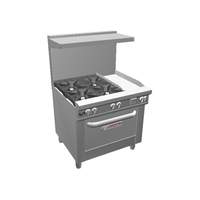 Southbend Ultimate 36in Range with 4 Burners, Standard Oven & 12in Griddle - 4361D-1G 