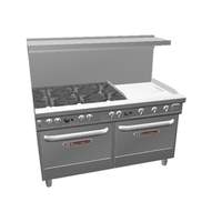 Southbend Ultimate 60in Range with 24in Griddle, 6 Burners & 2 Std Ovens - 4601DD-2G* 