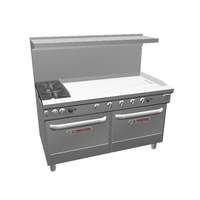 Southbend Ultimate 60in Range with 2 Non-clog Burners & 2 Standard Ovens - 4601DD-4TL 