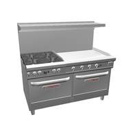 Southbend Ultimate 60in Range with 4 Non-clog Burners 2, Convection Ovens - 4601AA-3gl 