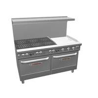 Southbend Ultimate 60in Range with 24in Griddle, Wavy Grates & 2 Std Ovens - 4602DD-2G* 
