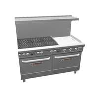 Southbend Ultimate 60in Range with 24in Griddle, 6 Burners & 2 Std Ovens - 4602DD-2T* 