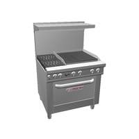 Southbend Ultimate 36in Range - 24in Charbroiler, Wavy Grates & Std Oven - 4362D-2C* 