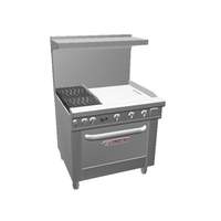 Southbend Ultimate 36" Range w/ Oven, Wavy Grates & 24" Therm. Griddle - 4362D-2T*
