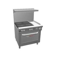 Southbend Ultimate 36in Gas Range with 12in Griddle, Con Oven & Wavy Grate - 4362A-1G* 