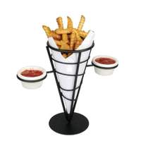 Winco Conical Wire French Fry Basket Holds 2 Ramekins - WBKH-5
