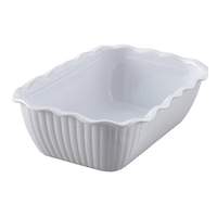 Winco 10" x 7" Food Storage Container/Crock, White - CRK-10W