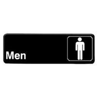 Thunder Group 9inx3in "Men" Restroom Compliance Sign - PLIS9313BK 