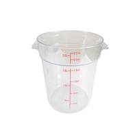 Thunder Group 22 Quart Round Clear Polycarbonate Food Storage Container - PLRFT322PC