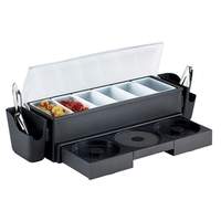 Browne Foodservice 6 Compartment Bar Station Condiment Caddy - 574875 