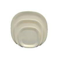 Thunder Group 8.25" Rounded Square Melamine Plate Passion Pearl, NSF - PS3008V