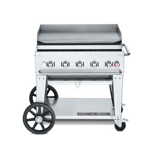 Crown Verity, Inc. 36in Stainless Steel Natural Gas Mobile Outdoor Griddle - CV-MG-36NG