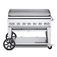 Crown Verity, Inc. 48in Stainless Steel Natural Gas Mobile Outdoor Griddle - CV-MG-48NG