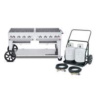 krowne Verity, Inc. 60in Stainless Steel LP Charbroiler Grill with Tank Cart - CV-MCC-60 