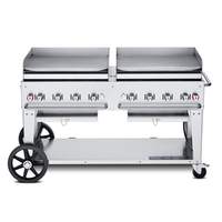 Crown Verity, Inc. 60in Stainless Steel Natural Gas Mobile Outdoor Griddle - CV-MG-60NG