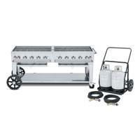 krowne Verity, Inc. 72in Stainless Steel LP Charbroiler Grill with Tank Cart - CV-MCC-72 