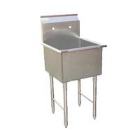 GSW USA 18in x 18in 18-Gauge Stainless Steel One Compartment Sink - SEE18181P 