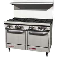 Southbend 48" S-Series Range w/ 8 Burners & 2 Space Saver Ovens - S48EE