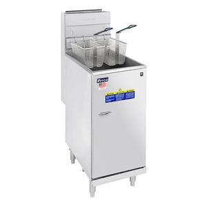 Pitco 45C+S-NAT Stainless Steel 45-50lb Natural Gas Fryer - 122k BTU 