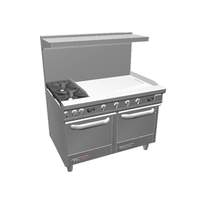 Southbend 48" S-Series Range w/ Space Saver Ovens & 36" Therm. Griddle - S48EE-3T