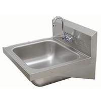 Advance Tabco 16" x 20" x 5" Wall Mount Hand Sink w/ Faucet & Basket Drain - 7-PS-45