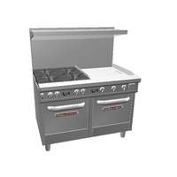 Southbend 48"Ultimate Range w/ 4 Non-clog Burners & 2 Space Saver Oven - 4481EE-2GL