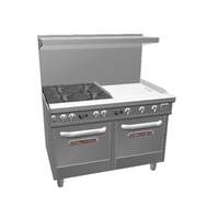 Southbend 48"Ultimate Range w/ 4 Non-clog Burners & 2 Space Saver Oven - 4481EE-2TL