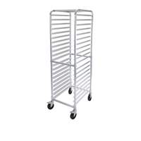 Winco 20 Pan Welded Aluminum Bun Pan Rack w/ 5in Casters - AWRK-20