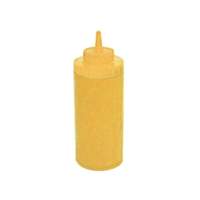 Winco 6 Pack of 16oz Yellow Wide Mouth Squeeze Bottles - PSW-16Y 
