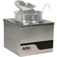 APW Wyott Stainless Steel Countertop 4 Qt Round Well Food Warmer -120v - W-4B