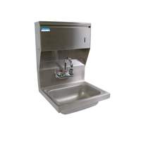 BK Resources Splash Mount Stainless Hand Sink with Towel Dispenser, Faucet - BKHS-W-1410-4D-TD-PG 