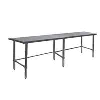 GSW USA 96" x 24" 16 Gauge 304 Stainless Steel Open Base Work Table - WT-P2496B