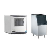 Scotsman 450lb Prodigy Flake Ice Machine Air Cool & 370lb 22in Ice Bin - FS0522A-1 + B322S 