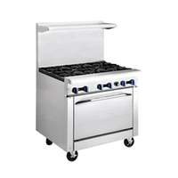 Market Forge 36in Stainless Steel Heavy Duty Range Gas w/ 12in Griddle - R-R4G-12