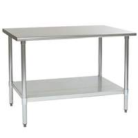 Eagle Group Deluxe Work Table 48in x 30in Stainless Steel Work Top - T3048SEB-1X 